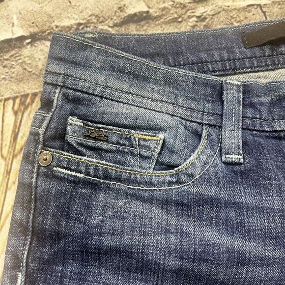 Joe’s Jeans Women’s 26 Blue Socialite Cropped Raw Hem Denim Pants Cowboy - Picture 3 of 13